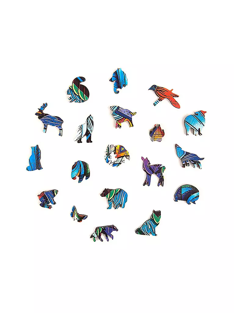 UNIDRAGON | Holzpuzzle - Majestic Wolf  L | keine Farbe