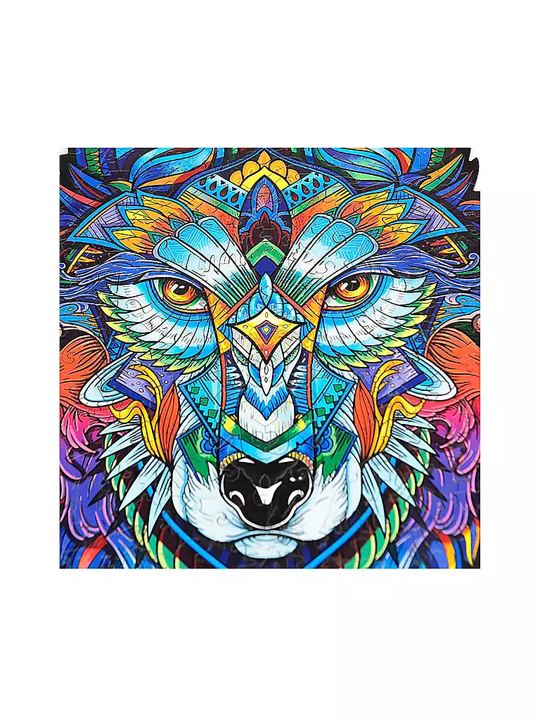 UNIDRAGON | Holzpuzzle - Majestic Wolf  L | keine Farbe