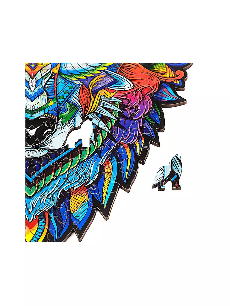 UNIDRAGON | Holzpuzzle - Majestic Wolf  L | keine Farbe