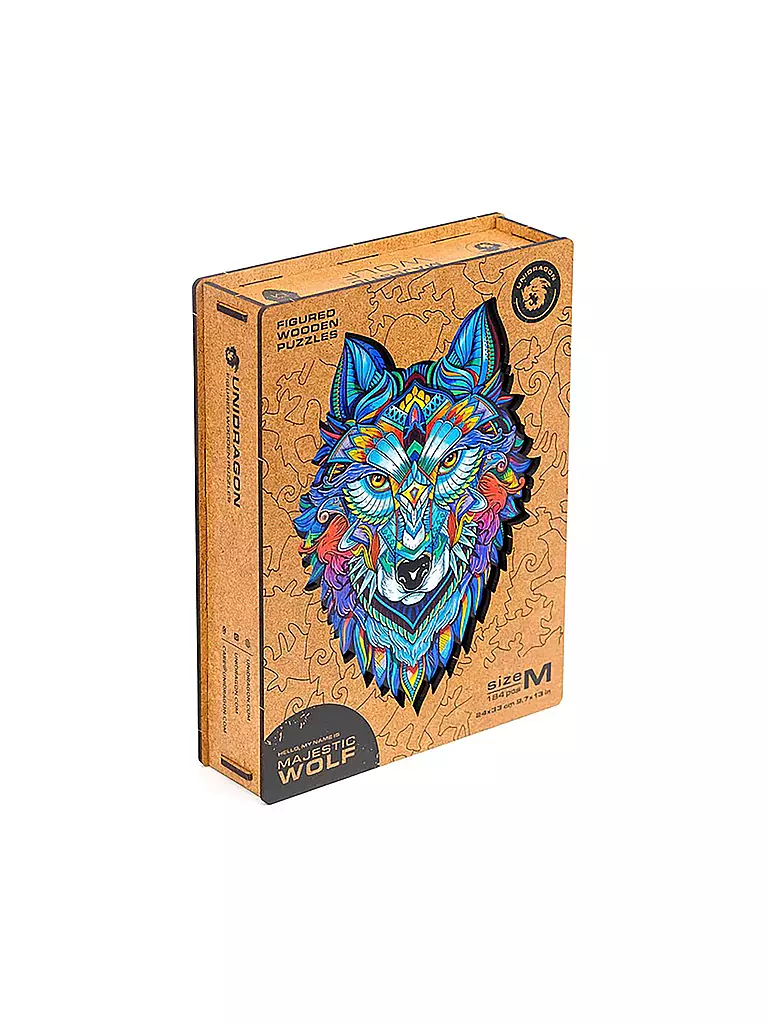 UNIDRAGON | Holzpuzzle - Majestic Wolf  L | keine Farbe