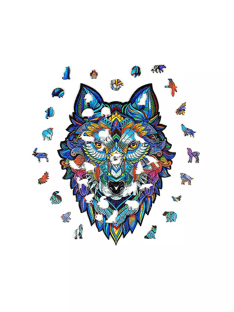 UNIDRAGON | Holzpuzzle - Majestic Wolf  M | keine Farbe