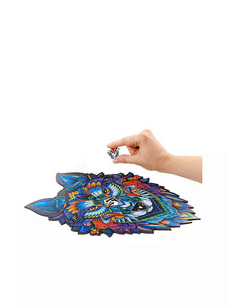 UNIDRAGON | Holzpuzzle - Majestic Wolf  M | keine Farbe