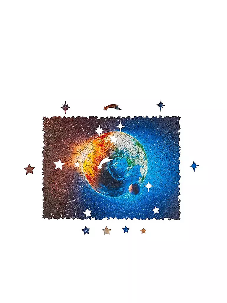 UNIDRAGON | Holzpuzzle - Planet Earth M | keine Farbe
