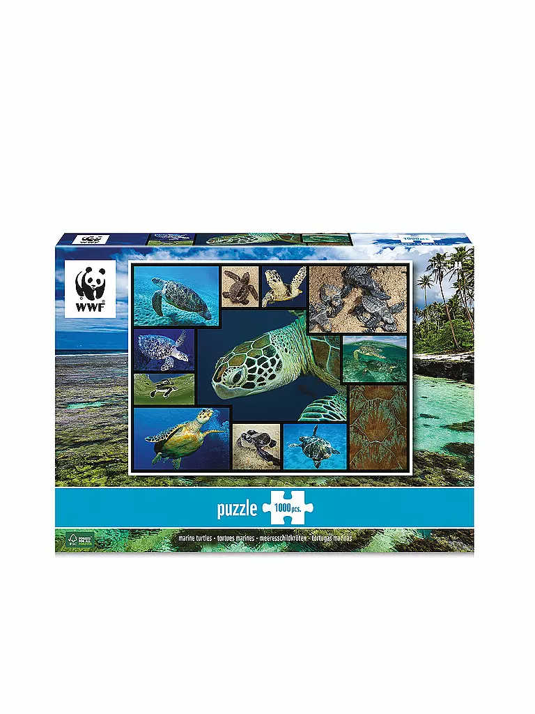 UNIDRAGON | Puzzle - Meeresschildkröten WWF 1000 Teile | keine Farbe