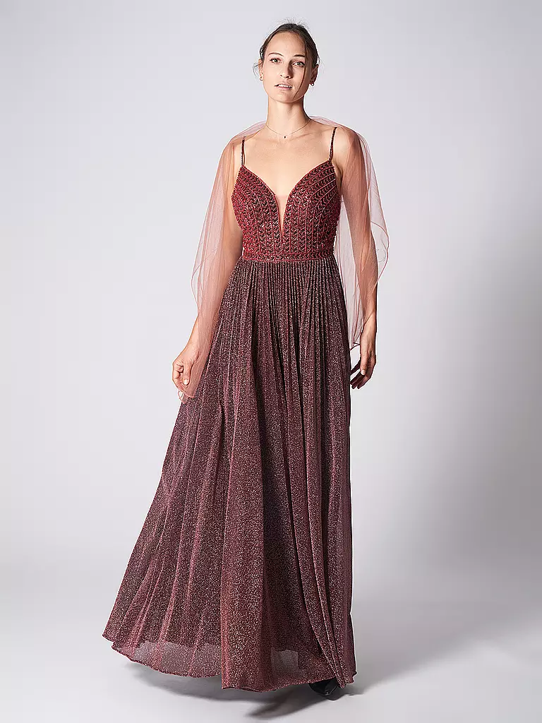 UNIQUE | Abendkleid | beere