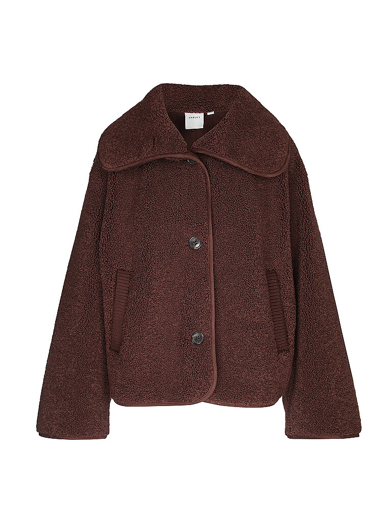 VARLEY Jacke in Felloptik KELLAN  dunkelrot | XS
