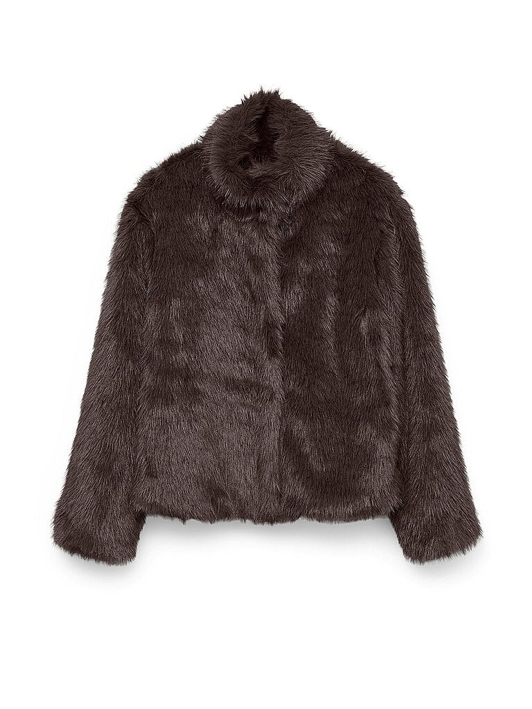 VERO MODA Jacke in Felloptik VMMONROE braun | XL