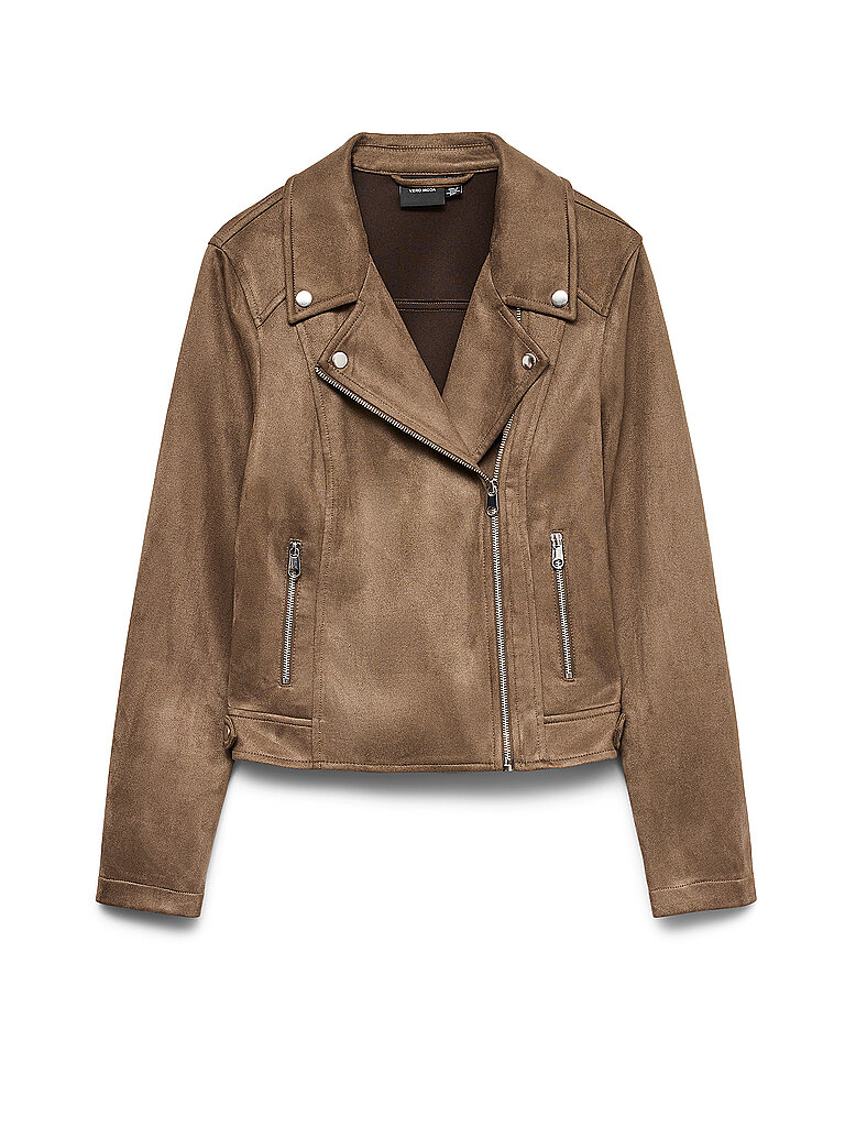 VERO MODA Jacke in Lederoptik VMJOSE braun | S