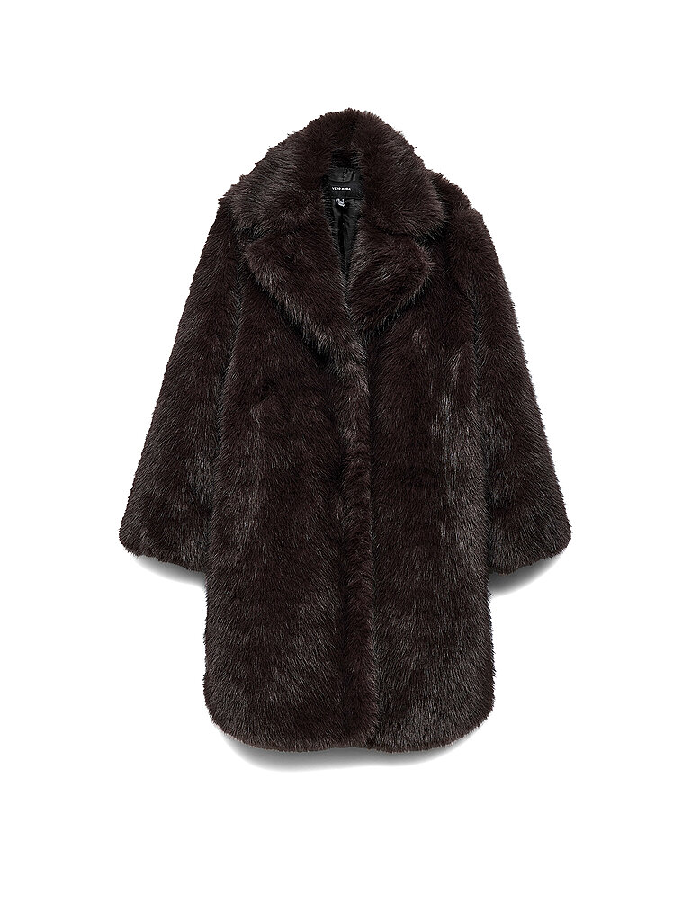 VERO MODA Mantel in Felloptik  VMGLORIASOFIA braun | XS