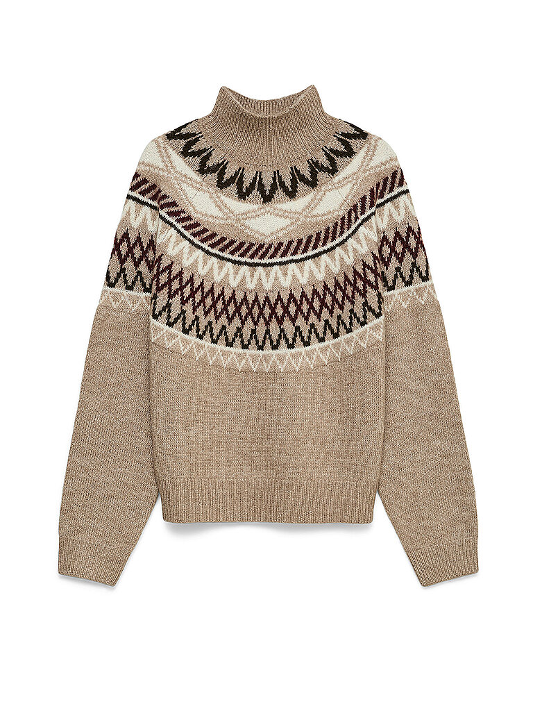 VERO MODA Rollkragenpullover VMMAPLE braun | XS