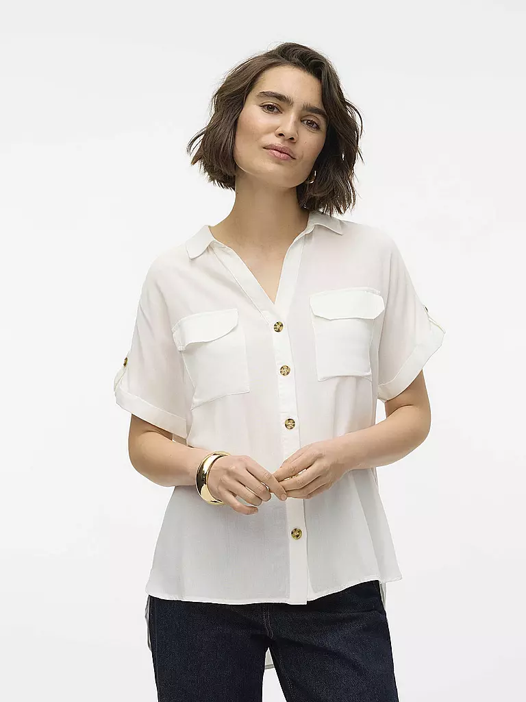 VERO MODA | Bluse  VMBUMPY | weiss