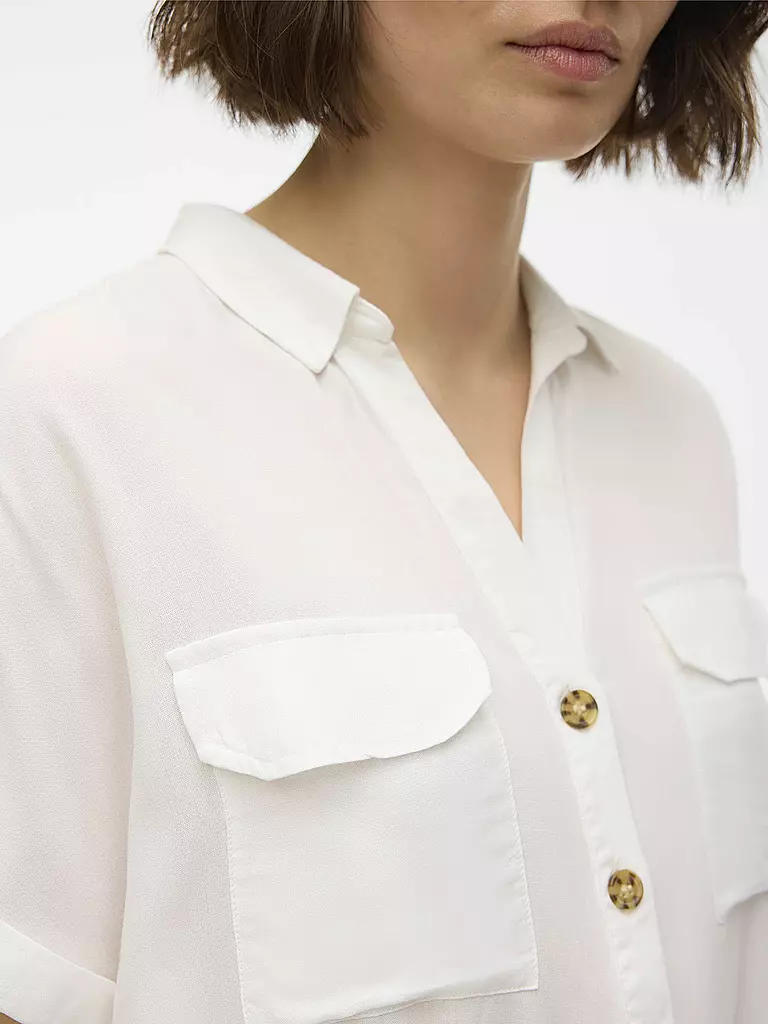 VERO MODA | Bluse  VMBUMPY | weiss