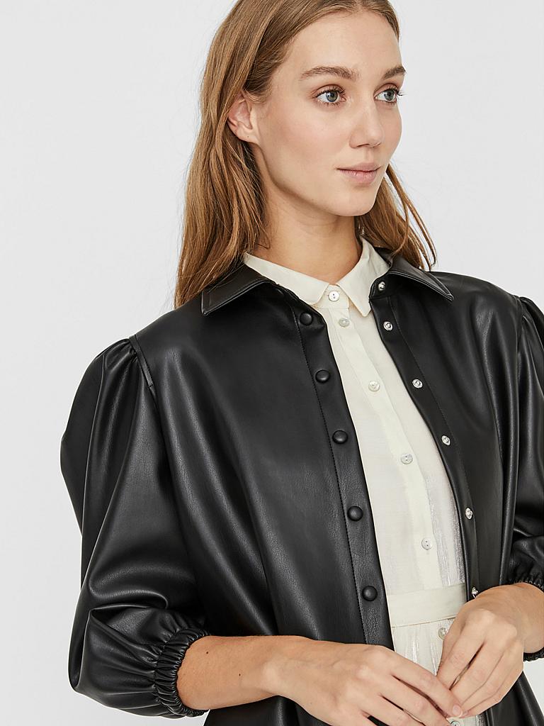 VERO MODA | Bluse in Lederoptik " VMBUTTERLOLA " | 