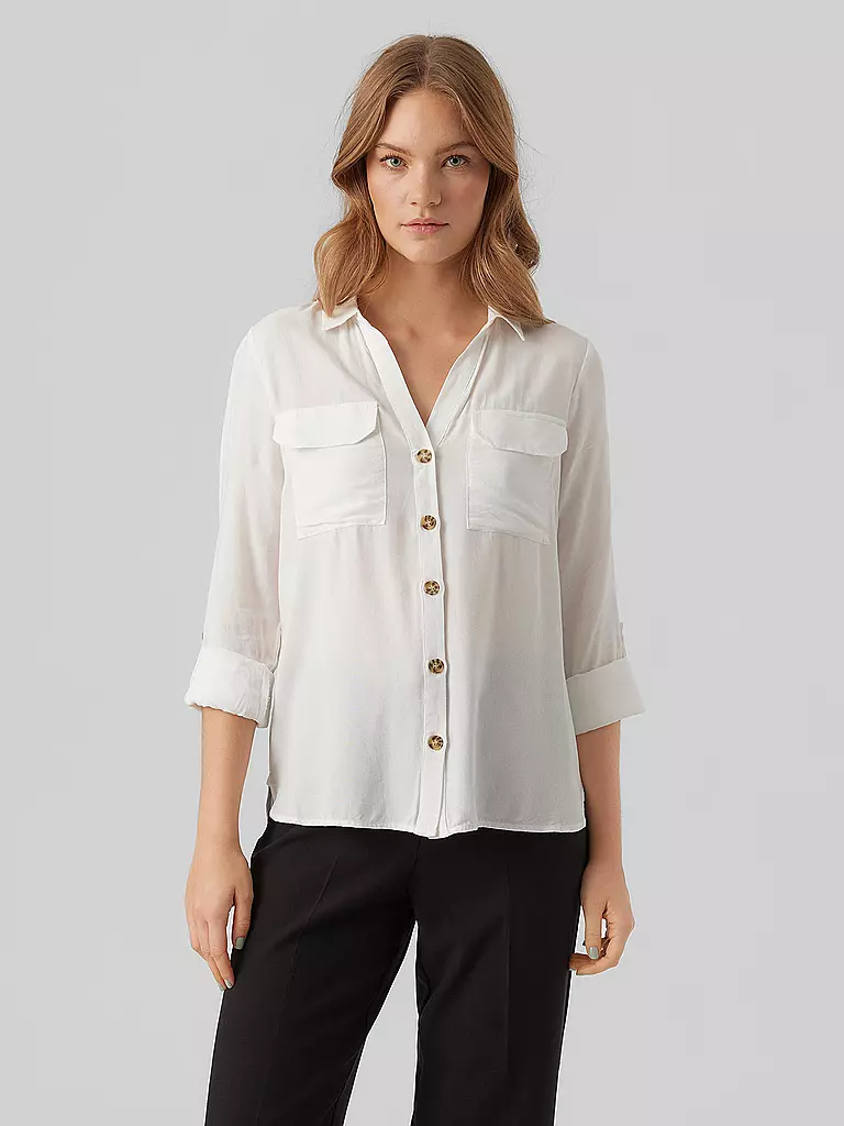 VERO MODA | Bluse langarm VMBUMPY | weiss