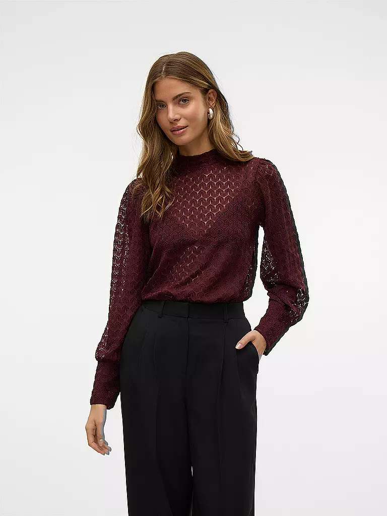 VERO MODA | Bluse VMBECCA | dunkelrot