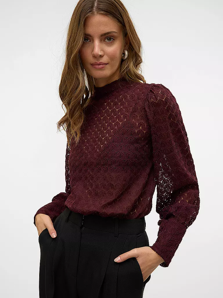 VERO MODA | Bluse VMBECCA | dunkelrot