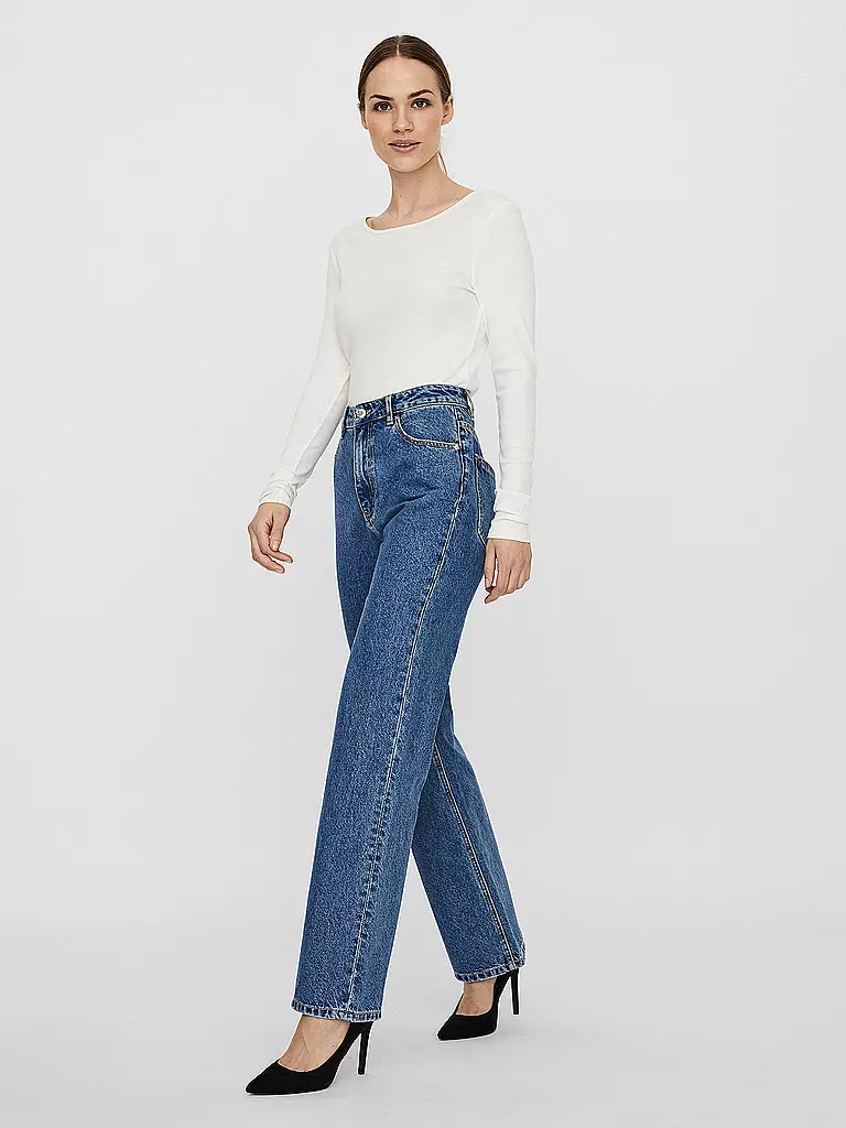 VERO MODA | Highwaist Jeans Wide Leg VMKITHY  | blau