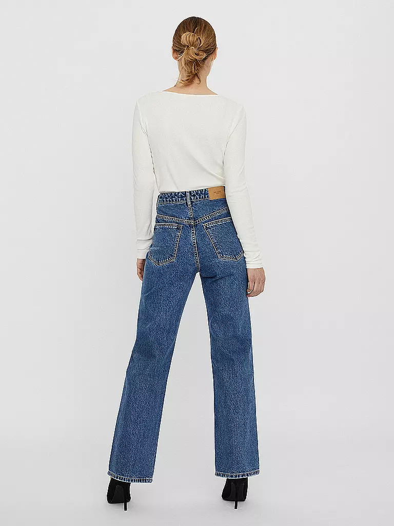 VERO MODA | Highwaist Jeans Wide Leg VMKITHY  | blau