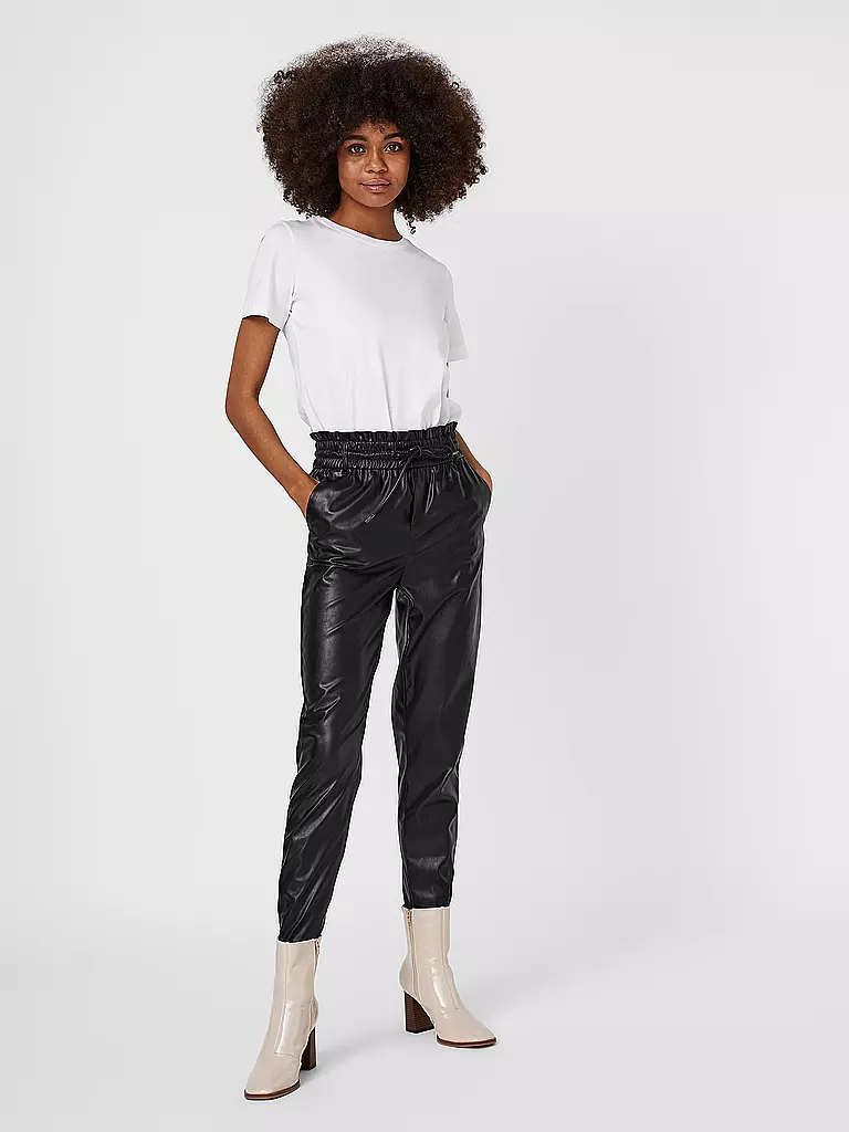 VERO MODA | Hose in Lederoptik VMEVA  | schwarz