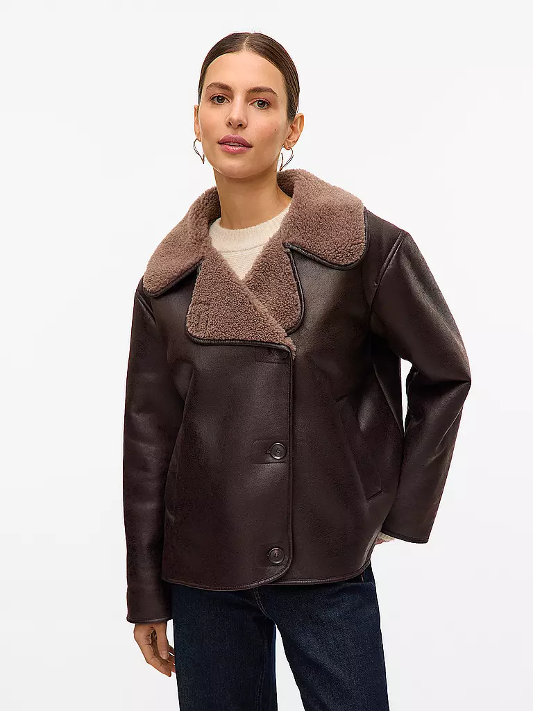 VERO MODA | Jacke in Felloptik VMMIRANDA | braun
