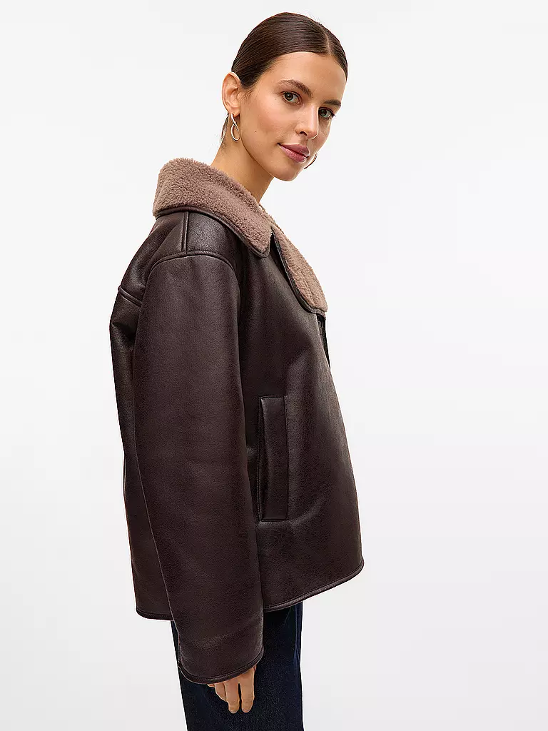 VERO MODA | Jacke in Felloptik VMMIRANDA | braun