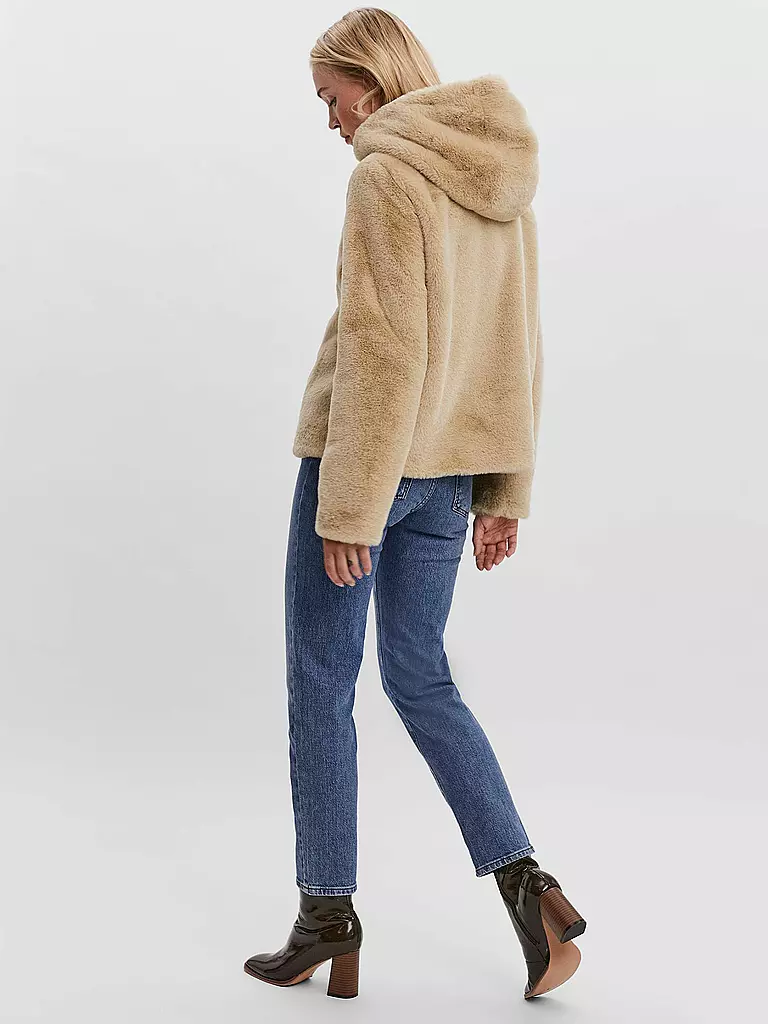 VERO MODA | Jacke in Felloptik VMSUIHOODIE  | beige