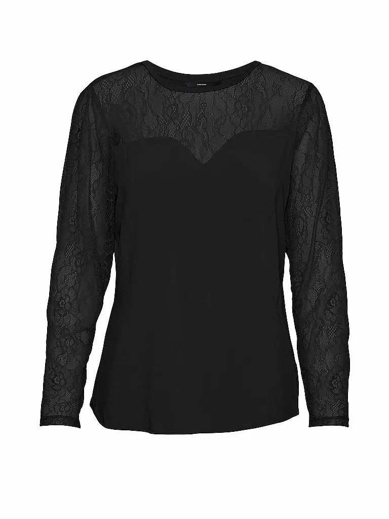 VERO MODA | Langarmshirt VMBINA | schwarz