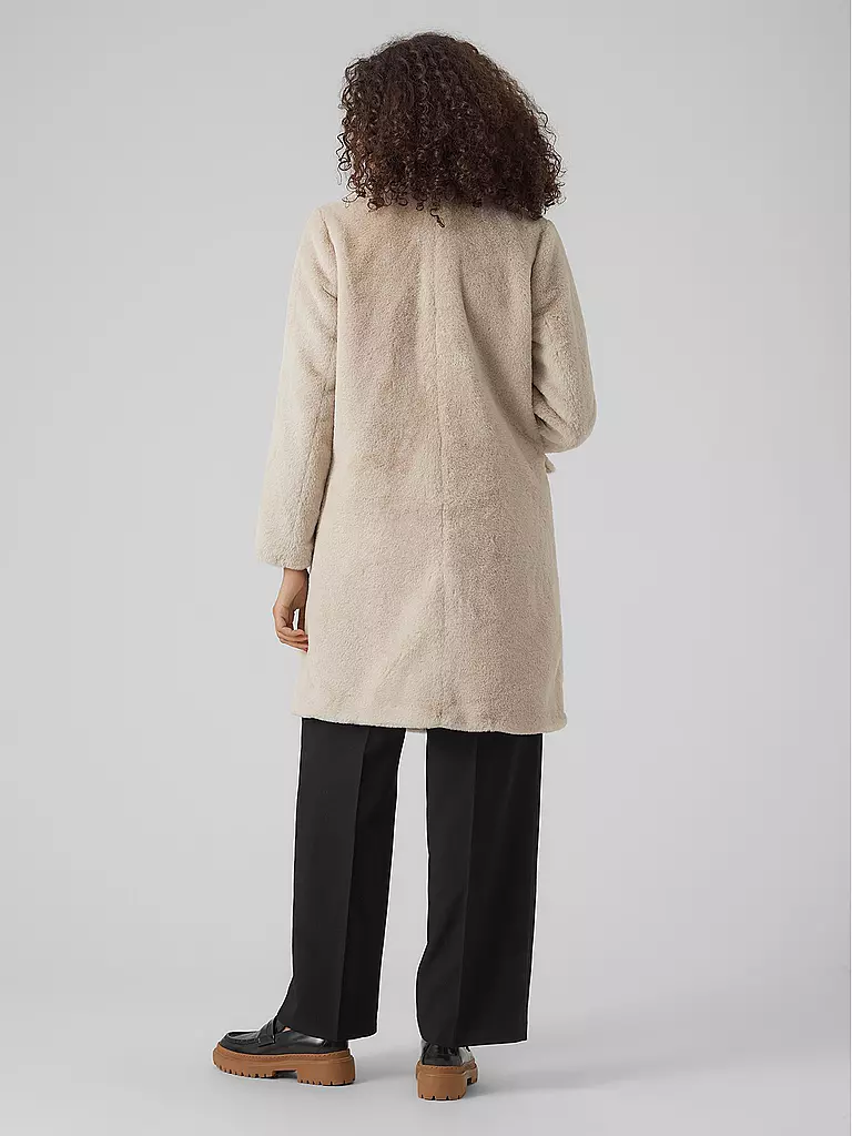 VERO MODA | Mantel in Felloptik VMSONJAELLY | creme