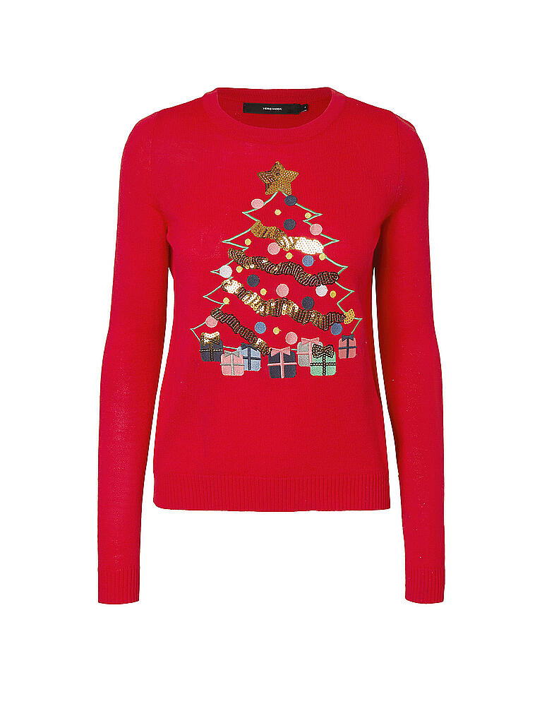 VERO MODA Pullover VMCHRISTMASTREE rot