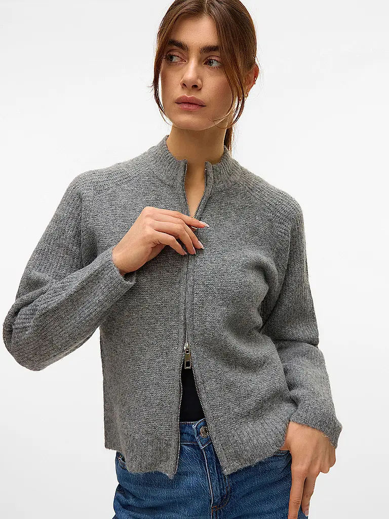 VERO MODA | Strickjacke VMBANG | grau