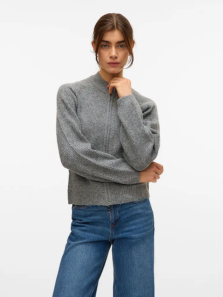 VERO MODA | Strickjacke VMBANG | grau