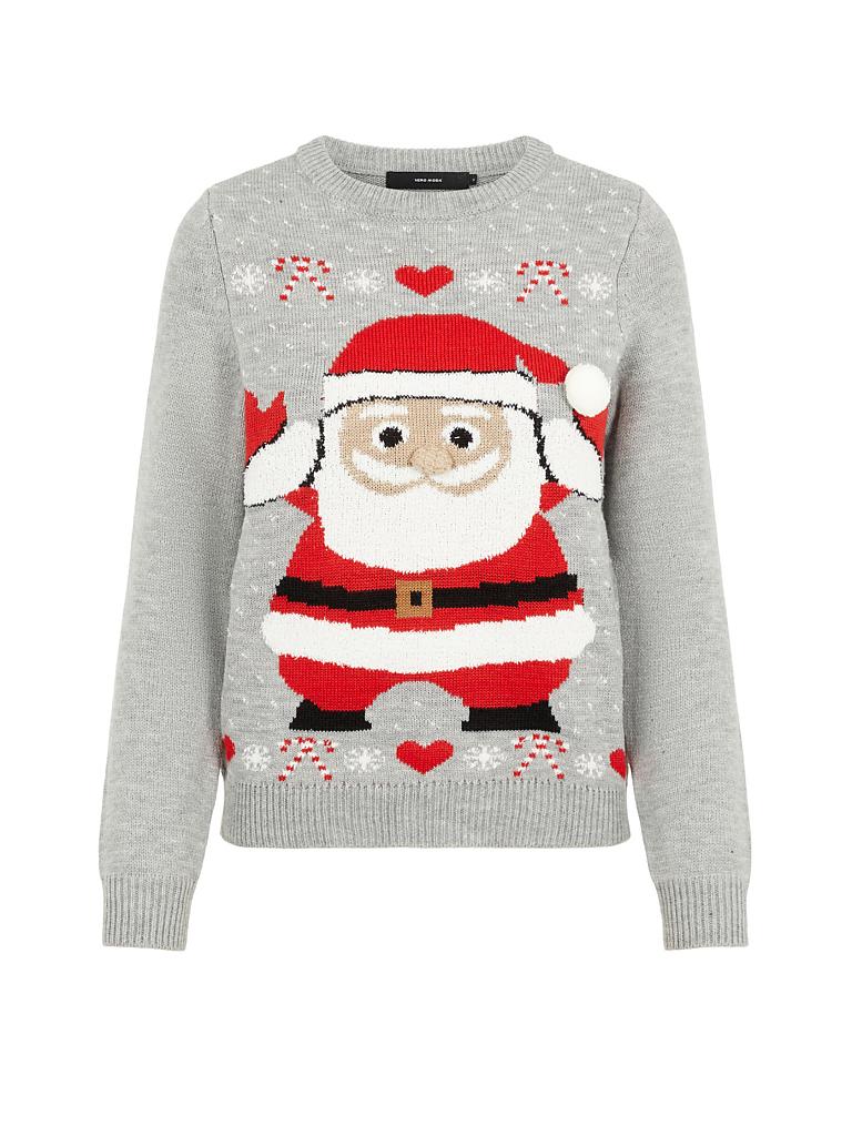 VERO MODA | Weihnachtspulli "VMSANTA" | grau