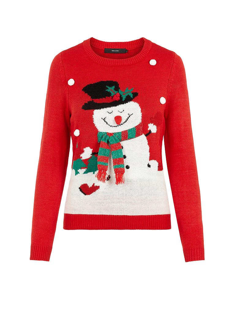 VERO MODA | Weihnachtspulli "VMSNOWMAN" | rot