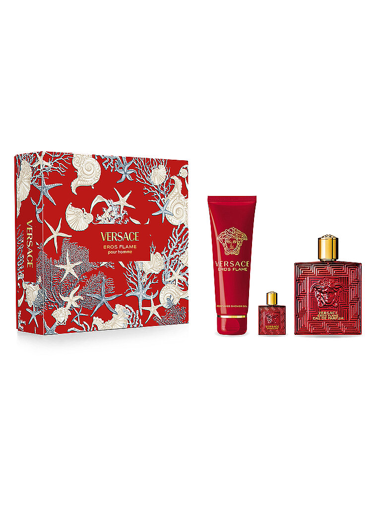 VERSACE Geschenkset - Eros Flame pour Homme Eau de Parfum Set 150ml /100ml /5ml