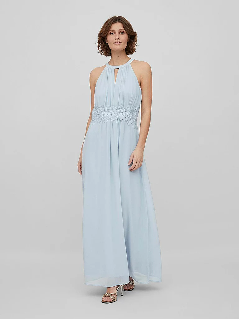 Vila Milina Halter Maxi Dress Kentucky Blue 34 2