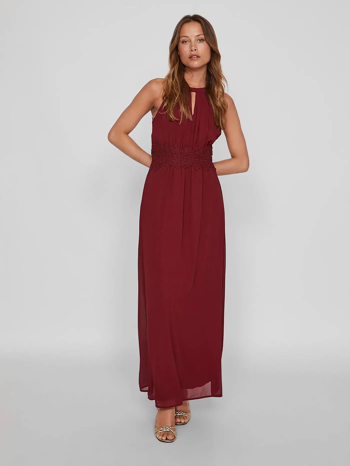 VILA | Abendkleid VIMILINA | dunkelrot