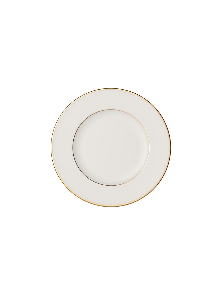 VILLEROY & BOCH SIGNATURE Brotteller Anmut Gold 16cm weiss