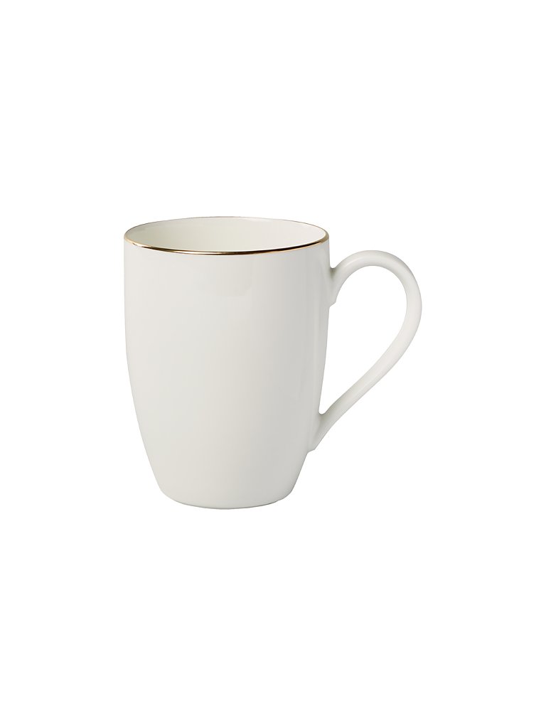 VILLEROY & BOCH SIGNATURE Henkelbecher Anmut Gold 0,35l weiss