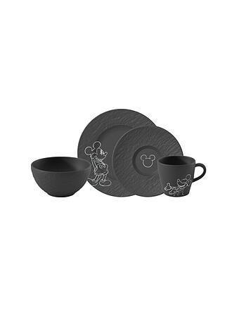 VILLEROY & BOCH | Frühstücks-Set 4-tlg. MANUFACTURE -MICKEY MOUSE Schwarz