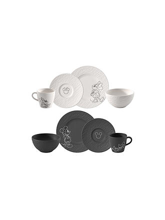 VILLEROY & BOCH | Frühstücks-Set 8-tlg. MANUFACTURE-MICKEY MOUSE Weiss/Schwarz