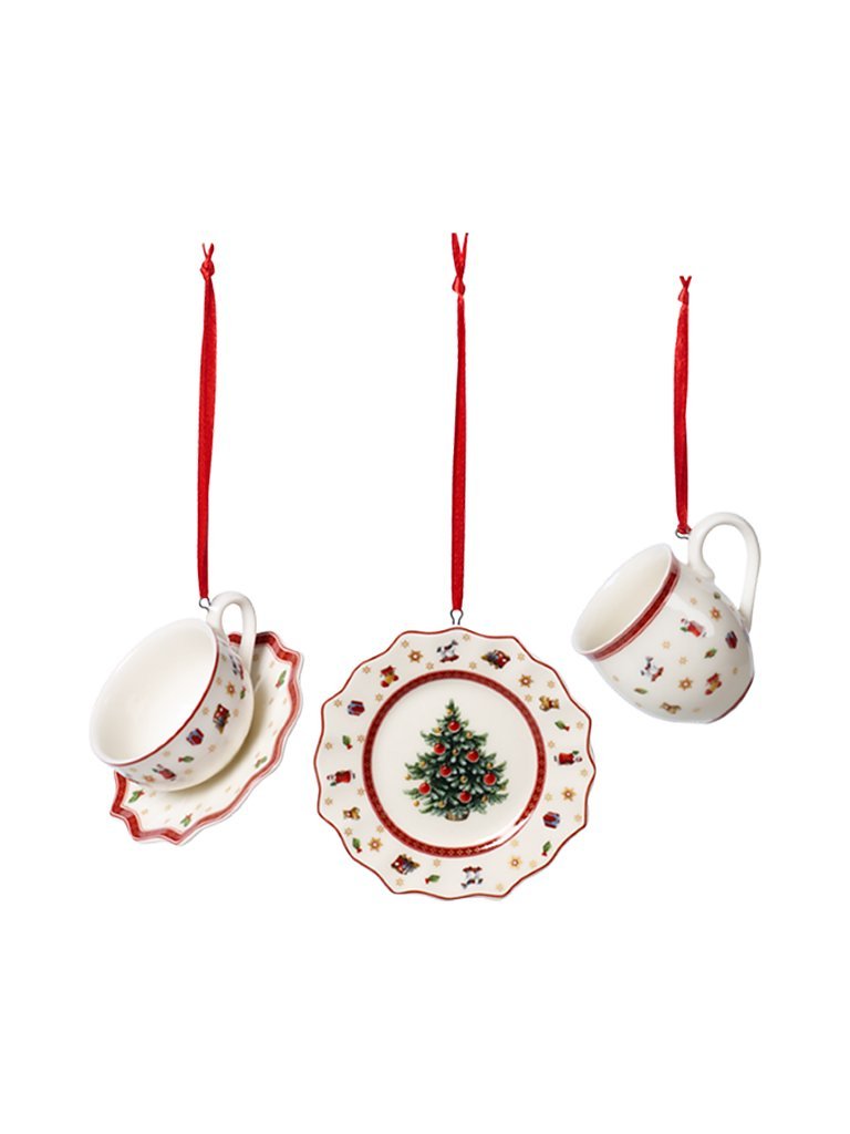 VILLEROY & BOCH Weihnachtsschmuck Toy's Delight - Ornament Geschirrset 3-tlg. bunt