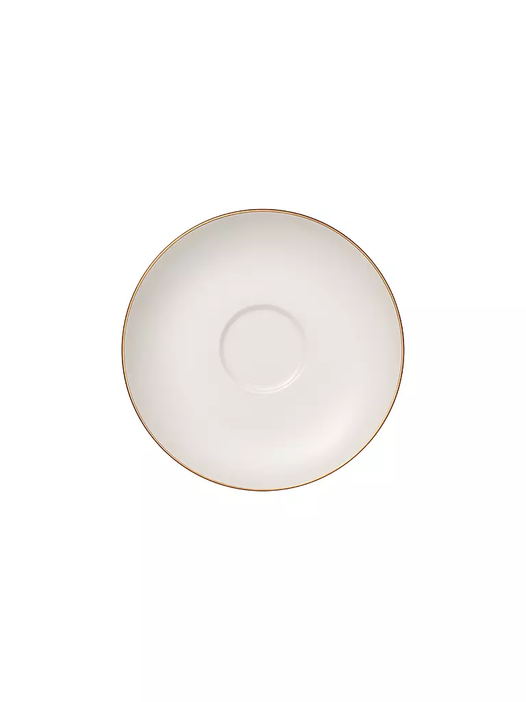 VILLEROY & BOCH SIGNATURE | Kaffee-Untertasse "Anmut Gold" 15cm | Weiss