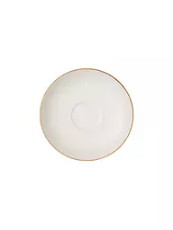 VILLEROY & BOCH SIGNATURE | Mokka-/Espresso Untertasse "Anmut Gold" 12cm | Weiss