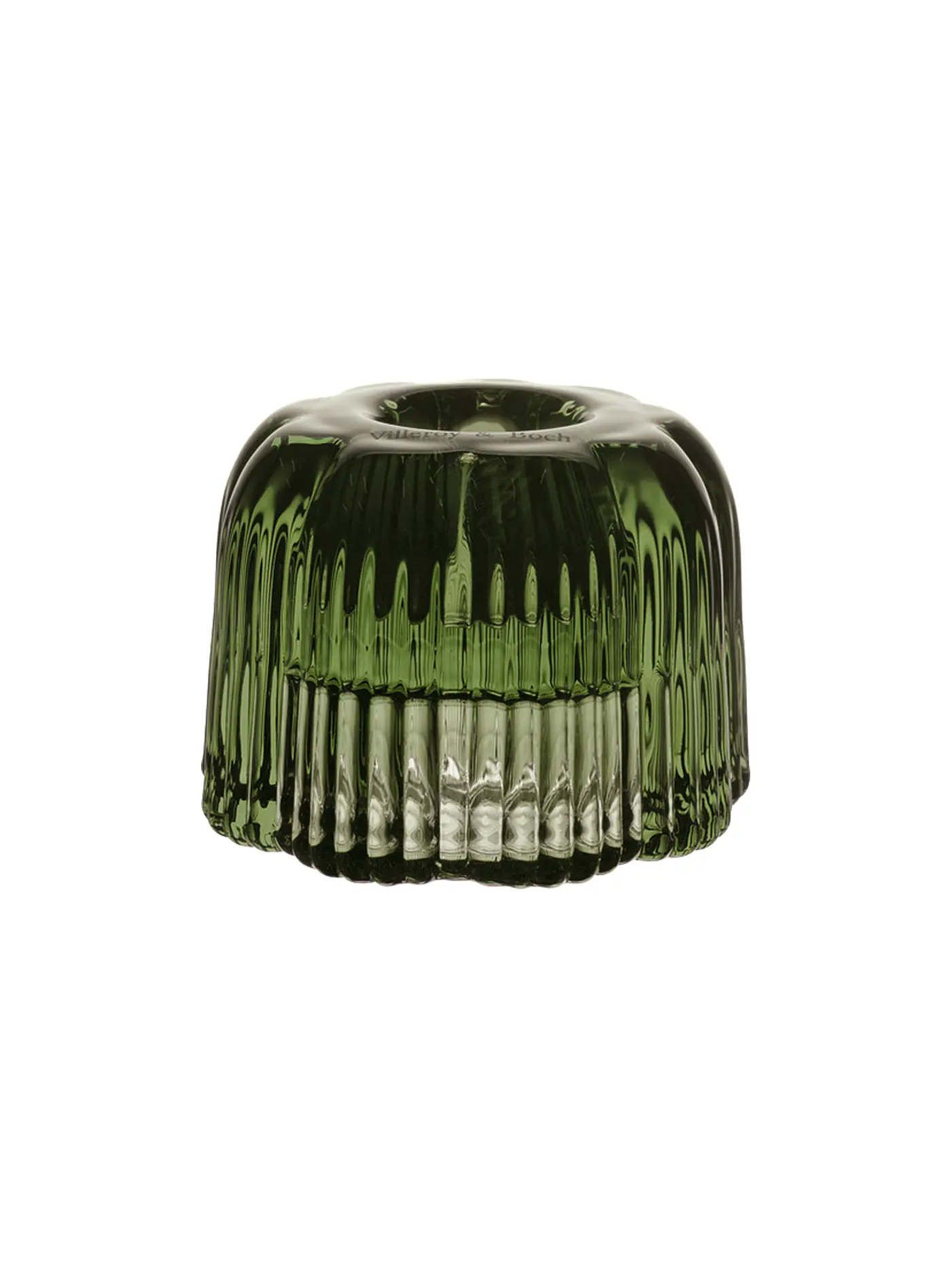 VILLEROY & BOCH | Kerzenständer 2in1 6x4,5cm FLEUR VERT | dunkelgrün