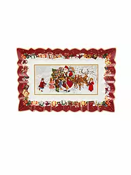 VILLEROY & BOCH | Toy's Fantasy Kuchenplatte eckig, Santa und Kinder 35x23x3,5cm | Bunt