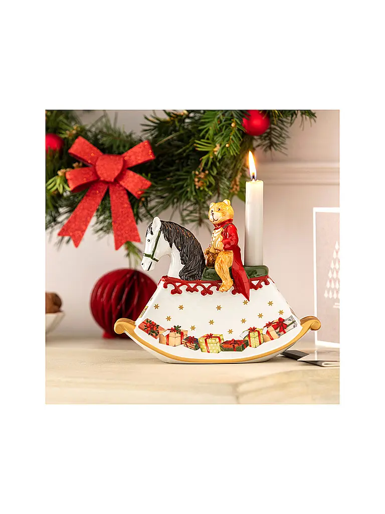 VILLEROY & BOCH | Weihnachts Deko Schaukelpferd Toy's Delight  21,5x9x17cm | 