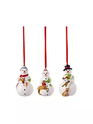 VILLEROY & BOCH | Weihnachtsornament 3tlg. 5x5x7,5cm HUNDE  | Bunt