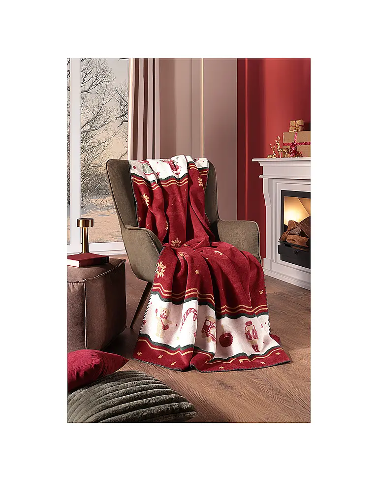 VILLEROY & BOCH | Wohndecke - Plaid 150x200cm TOYS DELIGHTGHT Ruby | dunkelrot