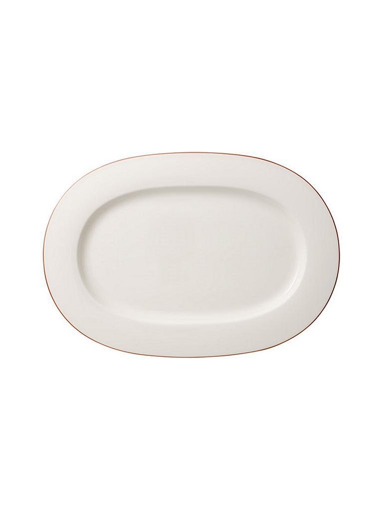 VILLEROY & BOCH SIGNATURE | Platte oval "Anmut Rosewood" 41cm | weiss