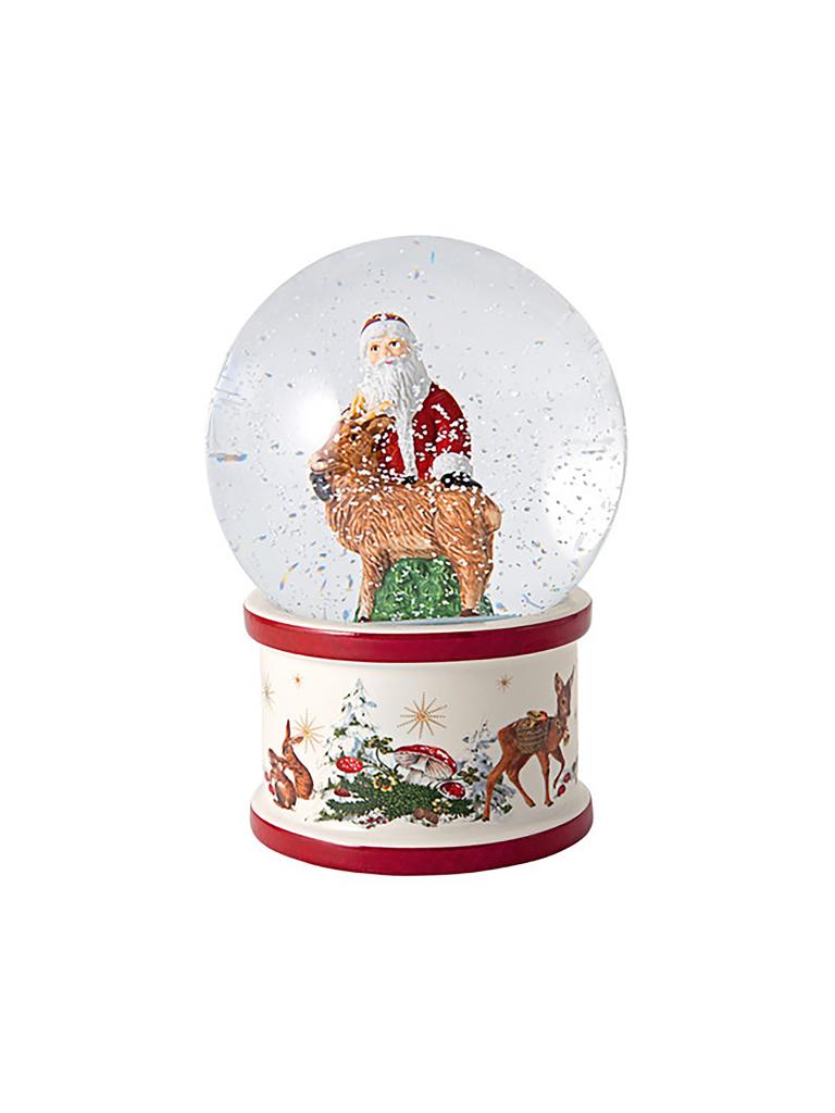 VILLEROY & BOCH | Christmas Toys - Schneekugel Santa mit Hirsch 12x12cm | bunt